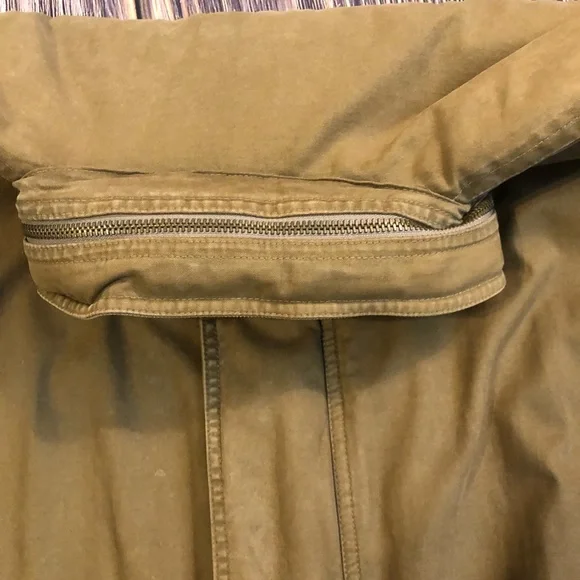 80’s ARMANI JEANS Coat Made in Italy Stoned Wash Brown But/Zip Lined Hood Sz 48
